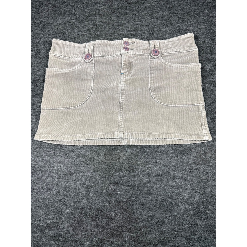 Fox‎ Racing Corduroy Mini Skirt Tan Vintage Y2K Women Size 9